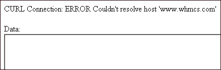 Curl Error