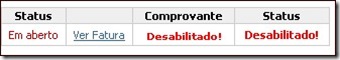 Desabilitado para o cliente
