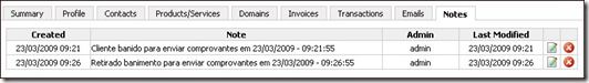 Registro em Notes
